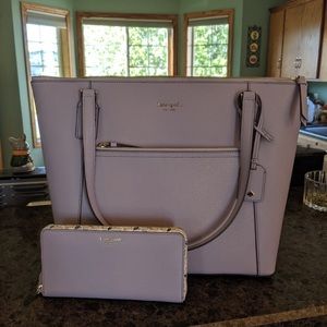 Kate Spade Cameron Tote in icy lavender BAG ONLY